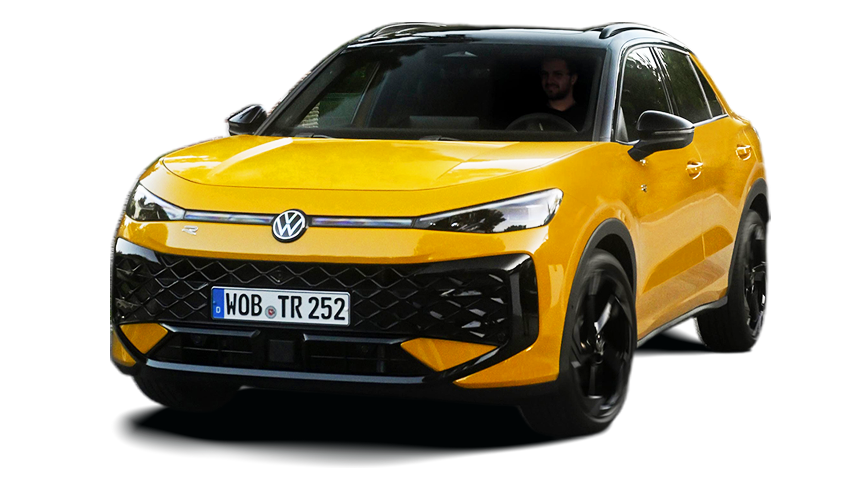 Volkswagen T-Roc Life full hibrid galben, vedere din față