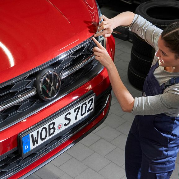 vw service femeie fericită