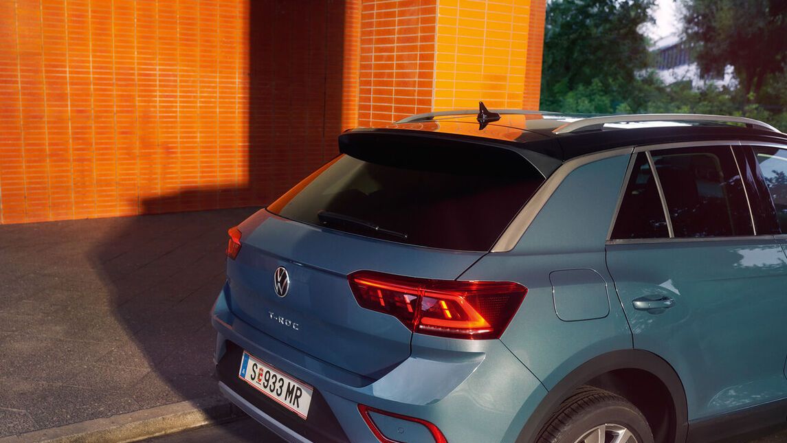 VW T-Roc Style de culoare turcoaz, vedere spate